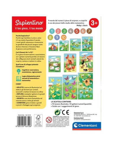 Clementoni Numeri da 1 a 10 Gioco da tavolo Educativo