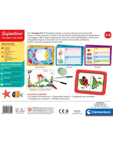 Clementoni Sapientino Lavagna 3 in 1
