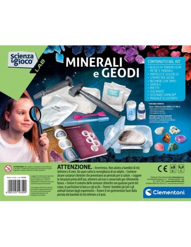 Clementoni Science & Jeu laboratoire MINERALI E GEODI