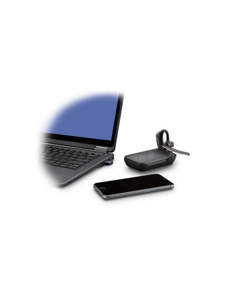 POLY VOYAGER 5200 UC Auricolare Wireless A clip Ufficio Bluetooth Nero