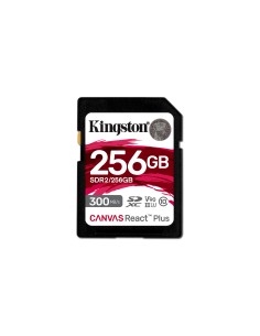 Kingston Technology 256GB Canvas React Plus SDXC UHS-II 300R 260W U3 V90 for Full HD 4K 8K