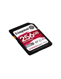 Kingston Technology 256GB Canvas React Plus SDXC UHS-II 300R 260W U3 V90 for Full HD 4K 8K 2