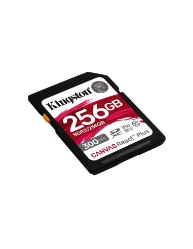 Kingston Technology 256GB Canvas React Plus SDXC UHS-II 300R 260W U3 V90 for Full HD 4K 8K