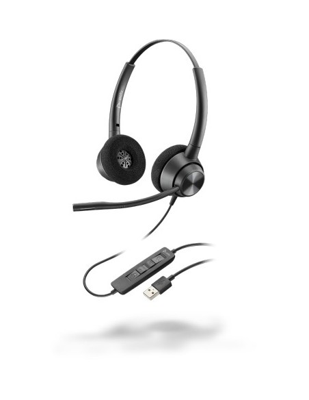 POLY EncorePro 320 Auricolare Cablato A Padiglione Ufficio USB tipo A Nero