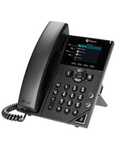 POLY 250 telefono IP Nero 4 linee LCD