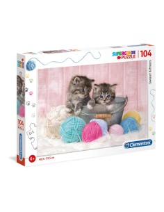 Clementoni Sweet Kittens Puzzle 104 pz Fauna
