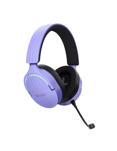 Trust GXT 491P FAYZO Auricolare Con cavo e senza cavo A Padiglione Giocare USB tipo A Bluetooth Nero, Viola