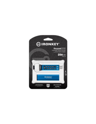 Kingston Technology IronKey Keypad 200 da 256 GB, FIPS 140-3 livello 3 (in fase di approvazione) crittografata AES-256