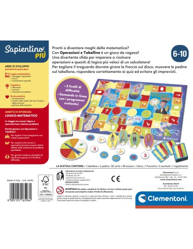 Clementoni Sapientino Più Operazioni e Tabelline