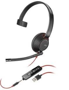 POLY Cuffie monoaurali Blackwire 5210 con connettore USB-A