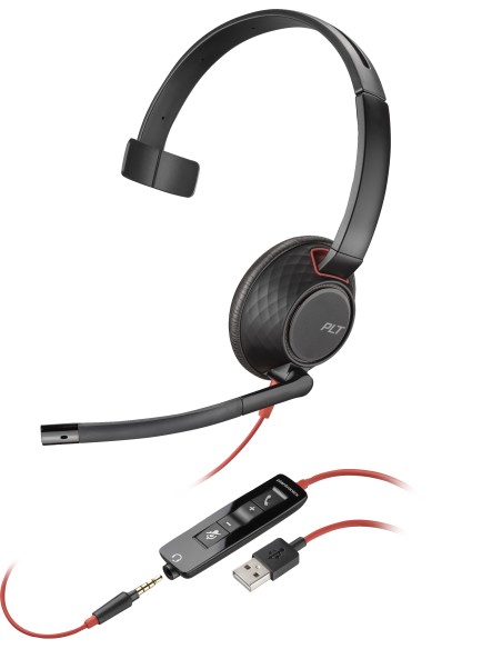 POLY Cuffie monoaurali Blackwire 5210 con connettore USB-A