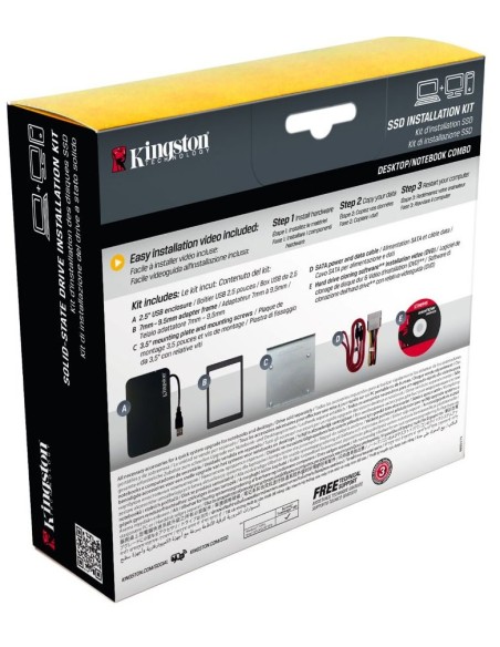Kingston Technology SNA-B contenitore di unità di archiviazione Custodia per Disco Rigido (HDD) Nero 2.5"