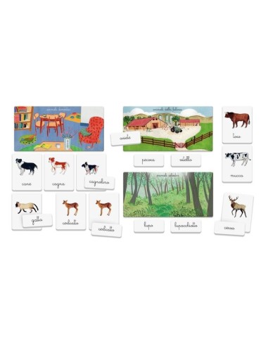 Clementoni Montessori - Gli animali e i loro cuccioli