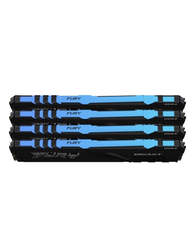 Kingston Technology FURY Beast RGB memoria 128 GB 4 x 32 GB DDR4 3600 MHz
