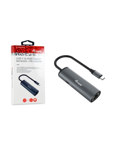 Equip 133486 replicatore di porte e docking station per laptop USB tipo-C Nero, Grigio