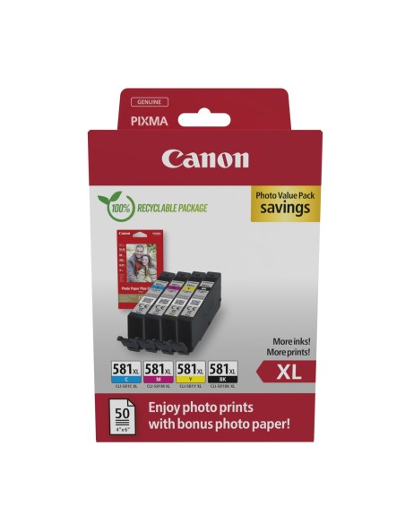 Canon 2052C006 cartuccia d'inchiostro 4 pz Originale Resa elevata (XL) Nero, Ciano, Magenta, Giallo