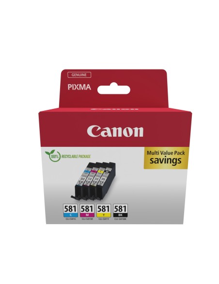 Canon 2103C007 cartuccia d'inchiostro 4 pz Originale Nero, Ciano, Magenta, Giallo