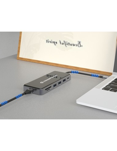 Conceptronic DONN15G replicatore di porte e docking station per laptop Cablato USB 3.2 Gen 1 (3.1 Gen 1) Type-C Grigio