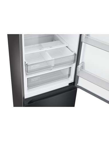 Samsung RB38C7B6BB1 frigorifero Combinato BESPOKE AI Libera installazione con congelatore Wifi 2m 387 L Classe B, Nero Antracite