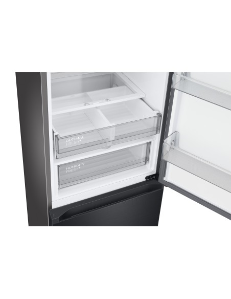 Samsung RB38C7B6BB1 frigorifero Combinato BESPOKE AI Libera installazione con congelatore Wifi 2m 387 L Classe B, Nero Antracite