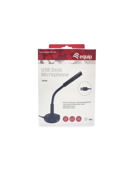 Equip 245340 Nero Microfono da tavolo