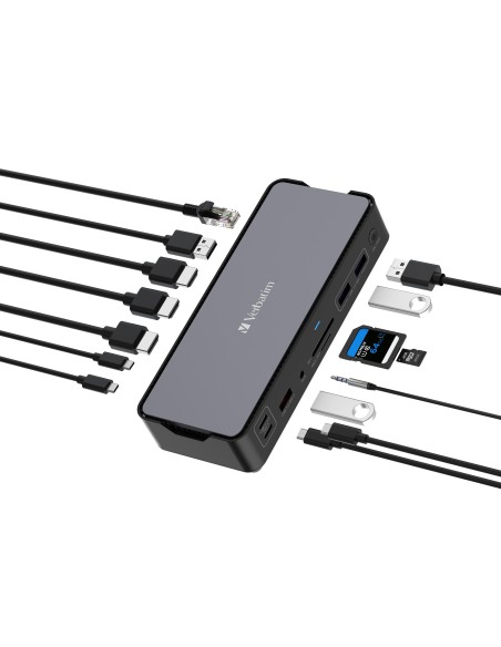Verbatim CDS-15 Cablato USB 3.2 Gen 1 (3.1 Gen 1) Type-C Nero, Grigio