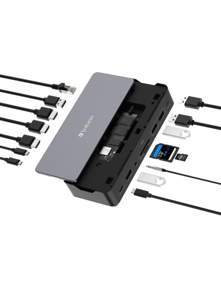 Verbatim CDS-15S Cablato USB 3.2 Gen 1 (3.1 Gen 1) Type-C Nero, Grigio
