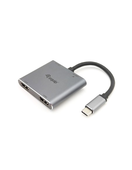 Equip 133484 replicatore di porte e docking station per laptop USB 3.2 Gen 1 (3.1 Gen 1) Type-C Argento