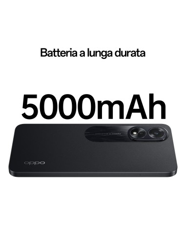 OPPO A18 4G Smartphone, AI Doppia fotocamera 8+2MP, Selfie 5MP, Display 6.56” 90HZ LCD HD+, 5000mAh, RAM 4GB (Esp