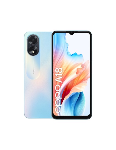 OPPO A18 4G Smartphone, AI Doppia fotocamera 8+2MP, Selfie 5MP, Display 6.56” 90HZ LCD HD+, 5000mAh, RAM 4GB (Esp