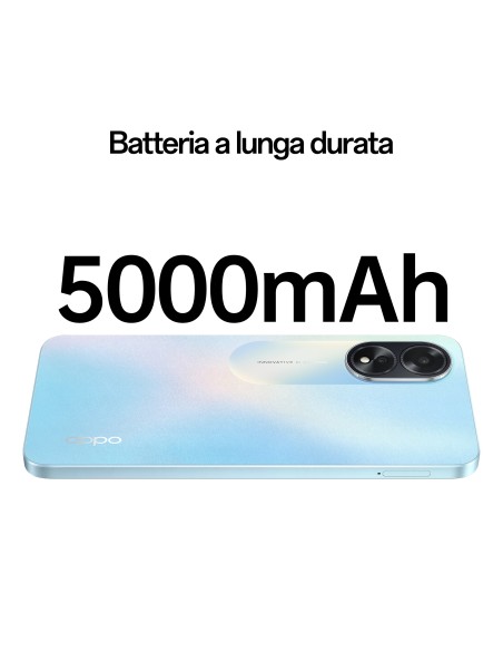 OPPO A18 4G Smartphone, AI Doppia fotocamera 8+2MP, Selfie 5MP, Display 6.56” 90HZ LCD HD+, 5000mAh, RAM 4GB (Esp