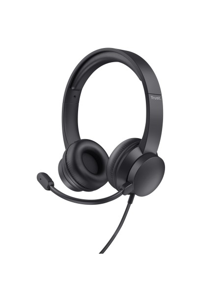 Trust HS-201 Auricolare Cablato A Padiglione Ufficio USB tipo A Nero