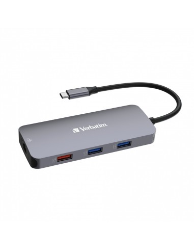 Verbatim CMH-09 USB tipo-C 10000 Mbit s Argento