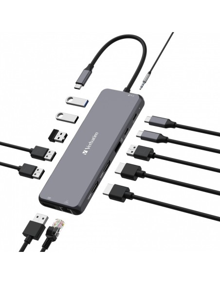 Verbatim CMH-13 USB tipo-C 10000 Mbit s Argento