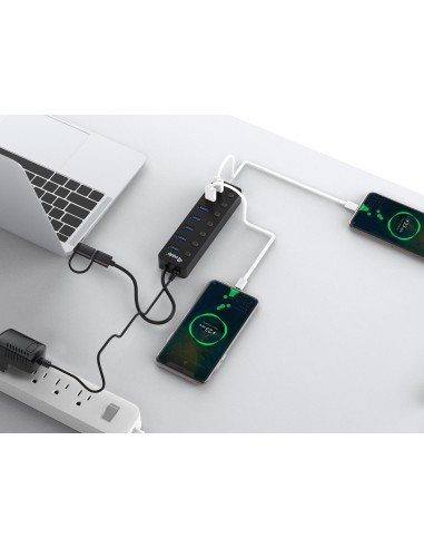 Equip 128965 hub di interfaccia USB 3.2 Gen 1 (3.1 Gen 1) Type-A 5000 Mbit s Nero