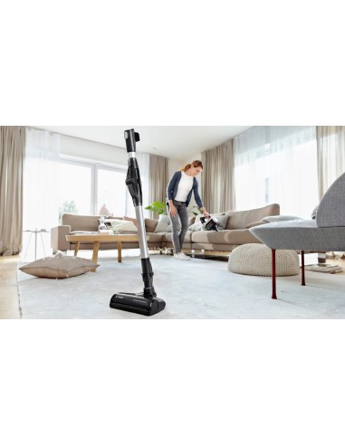 Bosch BBS711W scopa elettrica Aspirapolvere a bastone Batteria Secco Senza sacchetto 0,3 L Nero, Acciaio inossidabile, Bianco