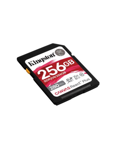 Kingston Technology 256GB Canvas React Plus SDXC UHS-II 280R 150W U3 V60 for Full HD 4K
