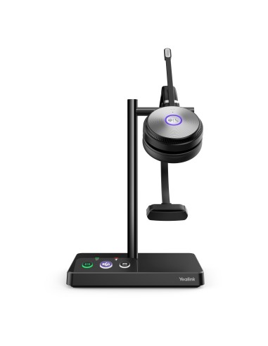 Yealink WH62 Mono UC Auricolare Wireless A Padiglione Ufficio Micro-USB Base di ricarica Nero