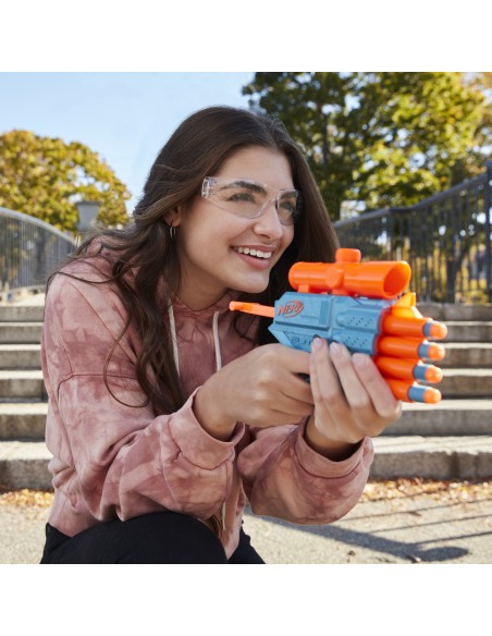 Nerf Elite 2.0 - Prospect QS-4, blaster con 8 dardi originali Elite, può contenere fino a 4 dardi, mirino telescopico fisso