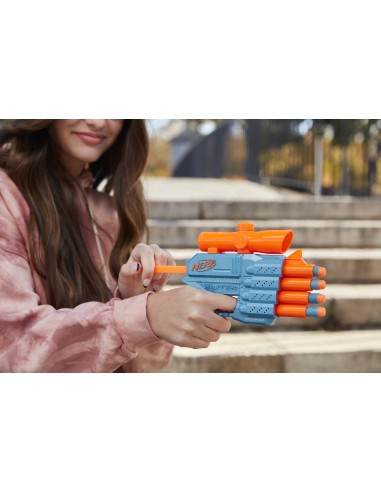 Nerf Elite 2.0 - Prospect QS-4, blaster con 8 dardi originali Elite, può contenere fino a 4 dardi, mirino telescopico fisso