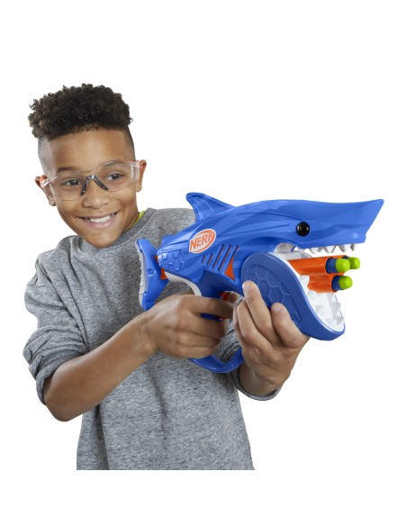 Nerf Junior Wild - Sharkfire, blaster a dardi facile da usare