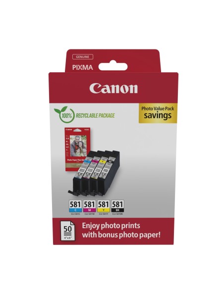 Canon 2106C006 cartuccia d'inchiostro 4 pz Originale Nero, Ciano, Magenta, Giallo