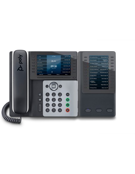 POLY Edge E550 IP Phone and PoE-enabled telefono IP Nero 12 linee IPS Wi-Fi