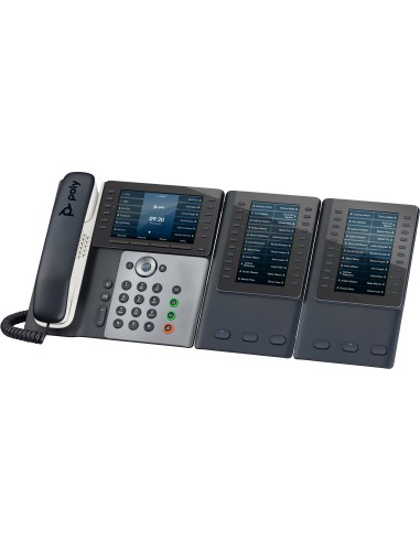 POLY Edge E550 IP Phone and PoE-enabled telefono IP Nero 12 linee IPS Wi-Fi