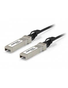 LevelOne DAC-0101 cavo a fibre ottiche 1 m SFP+ Nero, Acciaio inossidabile