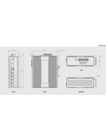 LevelOne IES-0600 switch di rete Gigabit Ethernet (10 100 1000) Nero