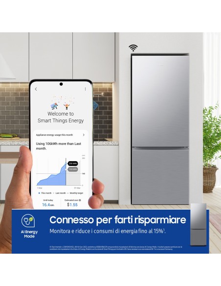Samsung RB53DG706CS9 Libera installazione 538 L C Metallico, Acciaio inossidabile
