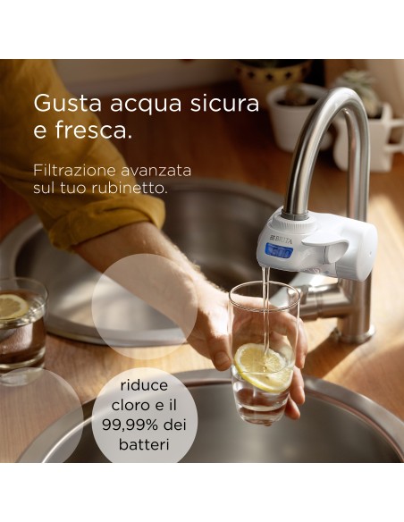 Brita filtro di ricambio ON TAP V-MF, 1 filtro (600L) - per acqua priva di batteri al 99,99% & gusto migliore