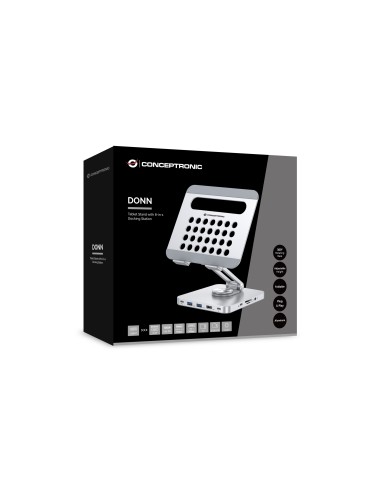 Conceptronic DONN26G carrello e supporto multimediale Argento Tablet