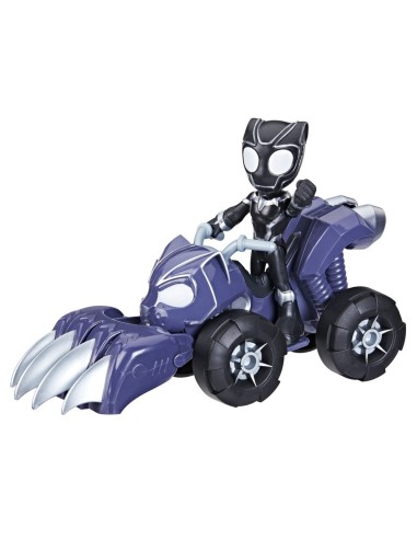Marvel Spidey e I Suoi Fantastici Amici, set Black Panther Panther Patroller, action figure con veicolo e accessorio,